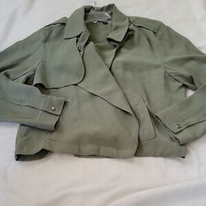Simply Vera Vera Wang Olive Utility Trench Jacket